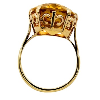 9ct Gold Vintage Citrine Ring size L